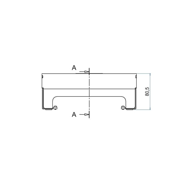 Produktbild UBD 217 301  -  Unterflur-Bodendose UBD 210 small inkl. Deckel mit Kante, geschlossen, 30mm Vertiefung und 1 Schnurauslass